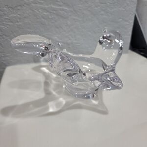 Clear Glass Bird Decorative Figurine - Clear